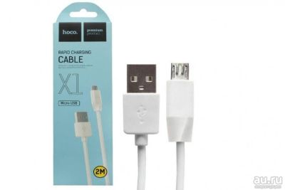 Лот: 18270247. Фото: 1. Кабель Hoco X1 USB Type A - microUSB... Дата-кабели, переходники