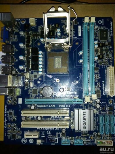 Лот: 15157880. Фото: 1. Материнская плата gigabyte ga-h55m-s2... Материнские платы