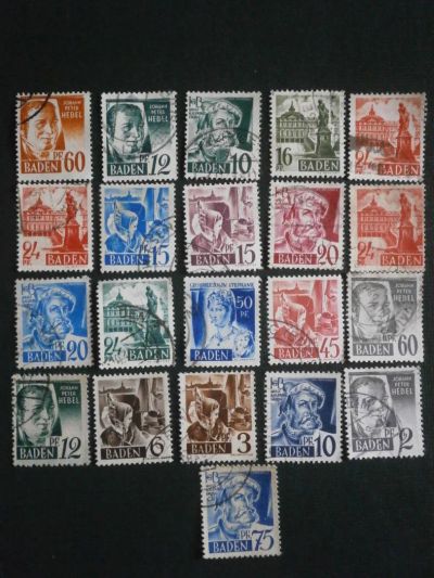 Лот: 11322624. Фото: 1. Марки, Германия Баден, подборка. Марки