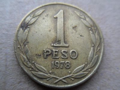 Лот: 10824744. Фото: 1. Чили 1 песо 1978. Америка