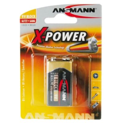 Лот: 22979178. Фото: 1. Батарейка Крона Ansmann X-Power... Батарейки, аккумуляторы, элементы питания