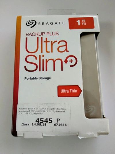 Лот: 12641225. Фото: 1. 2.5" 1000Gb Seagate Ultra Slim... Внешние жесткие диски
