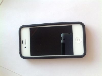 Лот: 3877540. Фото: 1. Чехол iPhone 4,4s силикон черный. Чехлы, бамперы