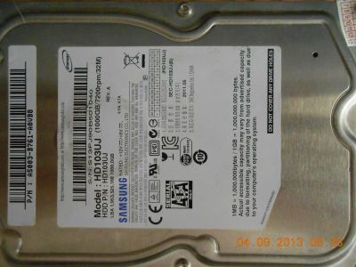 Лот: 3138604. Фото: 1. Samsung 1 Tb HD103UJ. Жёсткие диски (HDD)