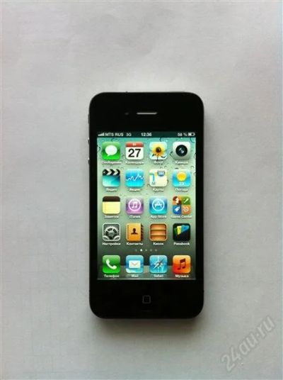 Лот: 2297184. Фото: 1. IPHONE 4 BLACK 8GB. Смартфоны