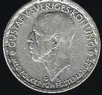Лот: 12528395. Фото: 1. 1 Крона 1948 г. Серебренная монета... Европа