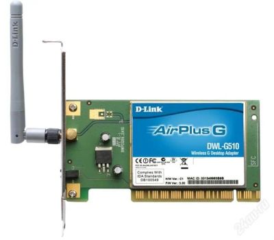Лот: 1146552. Фото: 1. Сетевая карта wi-fi D-LINK DWL-G510. WiFi, Bluetooth адаптеры
