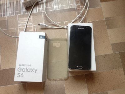 Лот: 7683605. Фото: 1. Samsung galaxy s6 g920f 32гб черный... Смартфоны