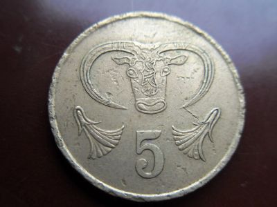 Лот: 16756126. Фото: 1. Кипр 5 центов 1983. Азия