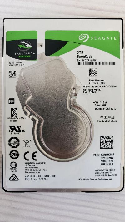 Лот: 19119672. Фото: 1. Диск 2.5, 2Tb SATA Seagate ST2000LM015... Жёсткие диски (HDD)