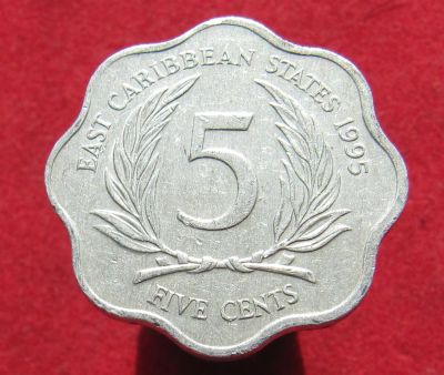 Лот: 15838959. Фото: 1. Восточные Карибы 5 центов, 1995г... Остальные страны