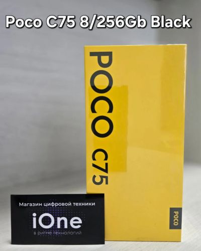 Лот: 24671954. Фото: 1. Poco C75 8/256Gb Black (Новый). Смартфоны
