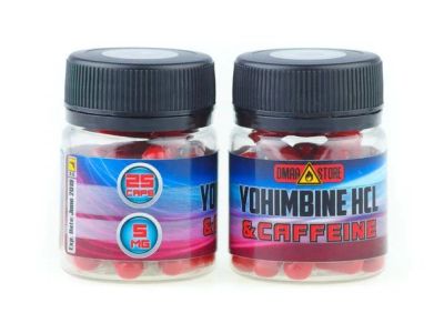 Лот: 10717395. Фото: 1. Yohimbine HCL & Caffeine 25 капсул... Спортивное питание, витамины