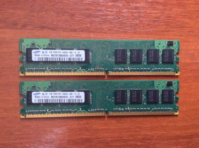Лот: 18845218. Фото: 1. Оперативная память Samsung 2x1Gb... Оперативная память