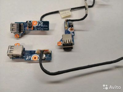 Лот: 14706078. Фото: 1. Плата с разъемами USB + кнопка... Платы расширения, контроллеры, доп. порты