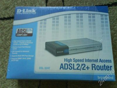Лот: 419214. Фото: 1. ADSL2\2+Router DST-524T D-Link... Маршрутизаторы (роутеры)