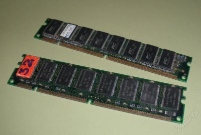 Лот: 40780. Фото: 1. 2 модуля оперативной памяти SDRAM... Красноярск