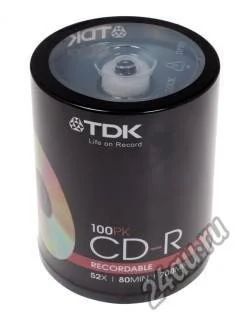 Лот: 5181382. Фото: 1. Диск CD-R TDK 700Mb 52x Cake Box... CD, DVD, BluRay