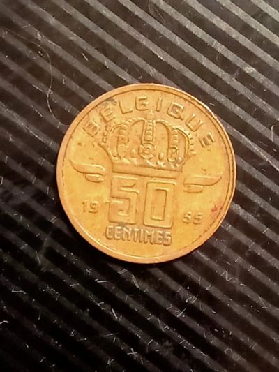 Лот: 19549423. Фото: 1. Монета Бельгии 50 сантимов 1955. Европа