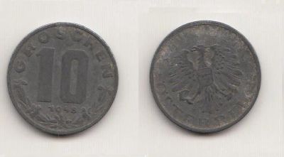 Лот: 3492143. Фото: 1. Австрия 10 грошей 1948. Европа