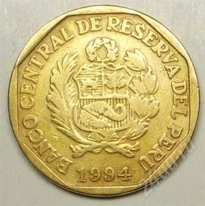 Лот: 1580354. Фото: 1. Перу. 20 сантим 1994г. (1-2). Америка