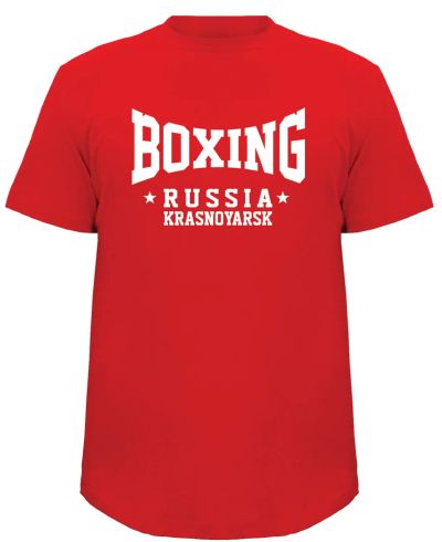 Лот: 3463874. Фото: 1. Футболка красная Boxing Krasnoyarsk. Футболки, поло