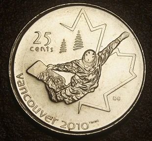 Лот: 7184531. Фото: 1. Канада 25 центов 2008 г. Олимпиада... Америка