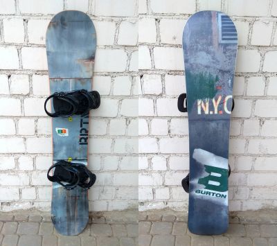 Лот: 13025210. Фото: 1. Сноуборд Burton Blunt 163W + крепления... Сноуборды