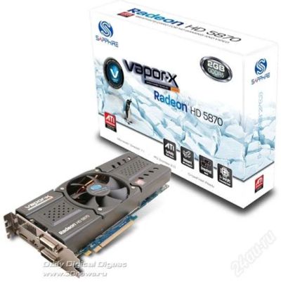 Лот: 942858. Фото: 1. Sapphire Radeon HD 5870 2gb 256... Видеокарты