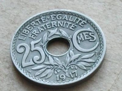Лот: 15190769. Фото: 1. Монета 25 сантим Франция 1917. Европа