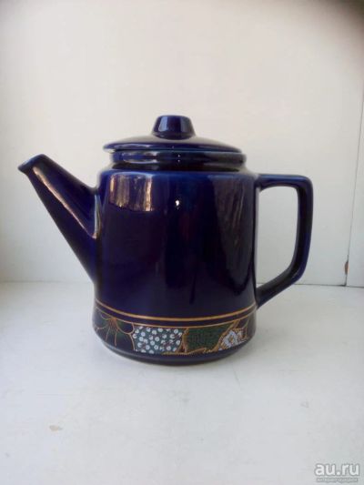 Лот: 8155423. Фото: 1. синий большой чайник 2. Чайники, заварники, турки