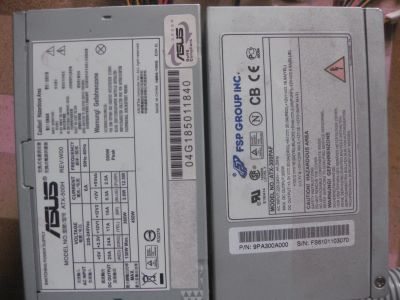 Лот: 12096766. Фото: 1. 2 неисправных БП: FSP 300W и Asus... Корпуса, блоки питания
