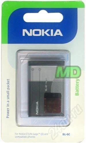 Лот: 509302. Фото: 1. Акб BL-6C Original Nokia E60/E70... Аккумуляторы