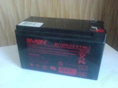 Лот: 83845. Фото: 1. Батарея SVEN SV1270 (12V, 7.0Ah... ИБП, аккумуляторы для ИБП