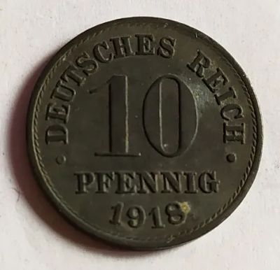 Лот: 25192899. Фото: 1. Германия (Империя) 10 пфеннигов... Германия и Австрия