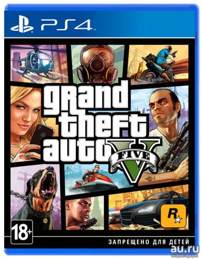 Лот: 12239863. Фото: 1. Диск GTA 5 для Playstation 4... Игры для консолей