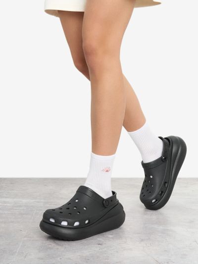 Лот: 25368096. Фото: 1. Сабо женские Crocs Crush, Черный. Шлепанцы, сланцы