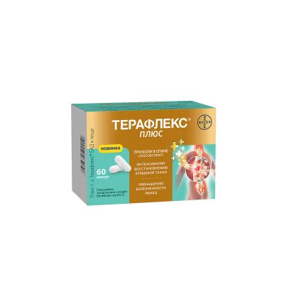 Лот: 23712492. Фото: 1. Терафлекс плюс капс. №60 БАД. Лекарства