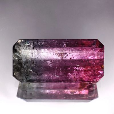 Лот: 21538907. Фото: 1. 12.37 ct. Турмалин арбузный, октагон... Драгоценные и поделочные камни