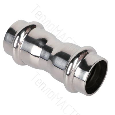 Лот: 24764872. Фото: 1. ZTI Муфта двухраструбная из нержавеющей... Фитинги, подводка