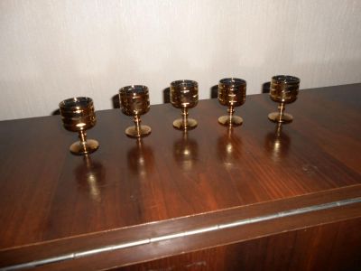 Лот: 6715366. Фото: 1. 5 Рюмок хрусталь. Рюмки, стопки