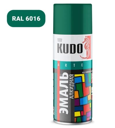 Лот: 16646211. Фото: 1. Краска Kudo 1007 зеленая RAL 6016... Всё для покраски