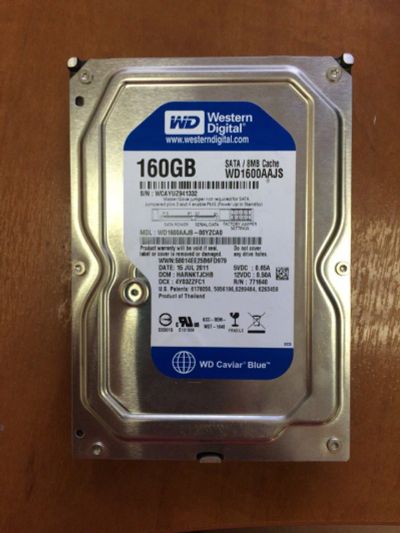 Лот: 7767587. Фото: 1. Жесткий диск HDD 160 Gb Western... Жёсткие диски (HDD)