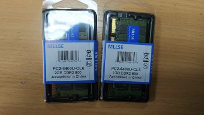 Лот: 19837139. Фото: 1. Память SO-DDR2 2x 2GB Mllse (4gb... Оперативная память