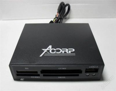 Лот: 2587348. Фото: 1. Карт-ридер внутренний 3.5" Acorp... Картридеры