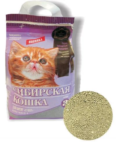 Лот: 14166375. Фото: 1. Наполнитель Сибирская Кошка супер... Миски, лотки, наполнители