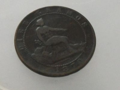 Лот: 9881561. Фото: 1. Монета 10 сантим Испания 1870... Европа
