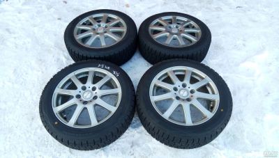 Лот: 12967145. Фото: 1. R16 195 55 Dunlop на литых дисках... Шины на дисках