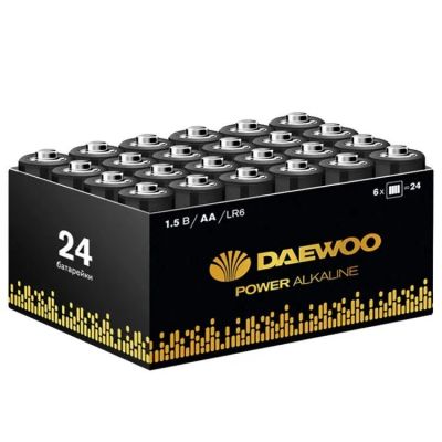 Лот: 22143254. Фото: 1. DAEWOO LR06/24BOX Power Alkaline... Батарейки, аккумуляторы, элементы питания
