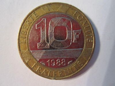 Лот: 7654832. Фото: 1. 10 франков 1988 Франция 1989... Европа